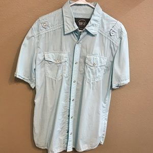 BKE Men’s Snap-Button short sleeve shirt